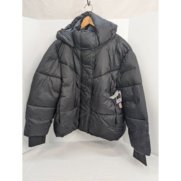 BCBGeneration Premium Performance Women Black Hooded Puffer Jacket Size XXL - Picture 1 of 11